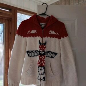 Lucky Brand Red and White Knit Sweater